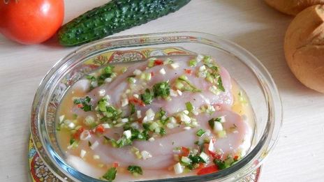 гамбургер с куриным филе