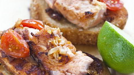 гамбургер с семгой