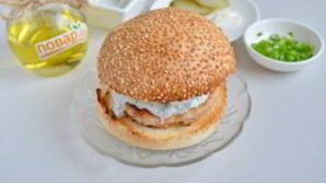 куриный бургер тандури