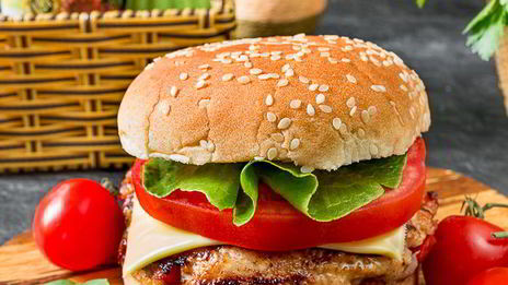 куриные бургеры с овощами