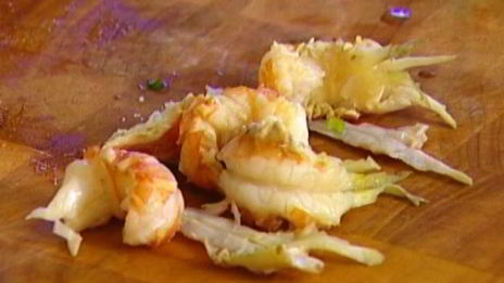 бутерброд с раками и маскарпоне