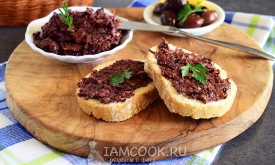 Рецепт бутербродная паста из оливок