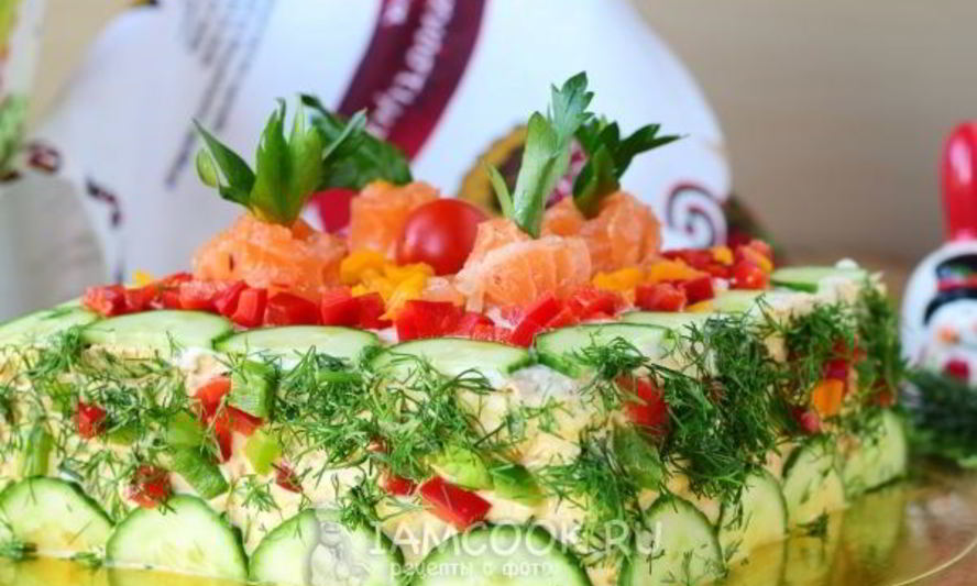 Рецепт бутербродный торт праздничный