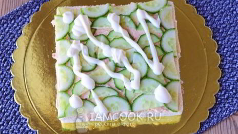 бутербродный торт праздничный