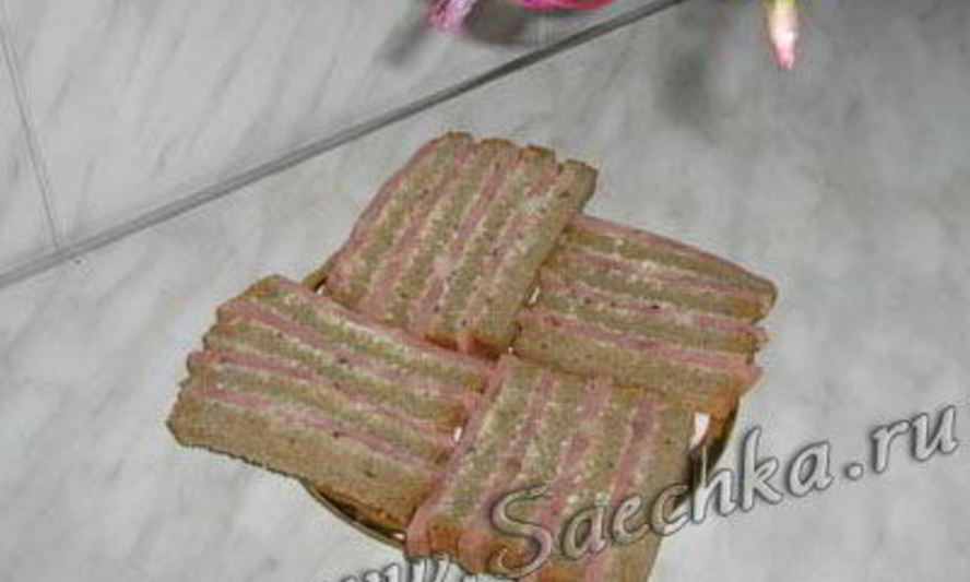 Рецепт бутерброды полосатые