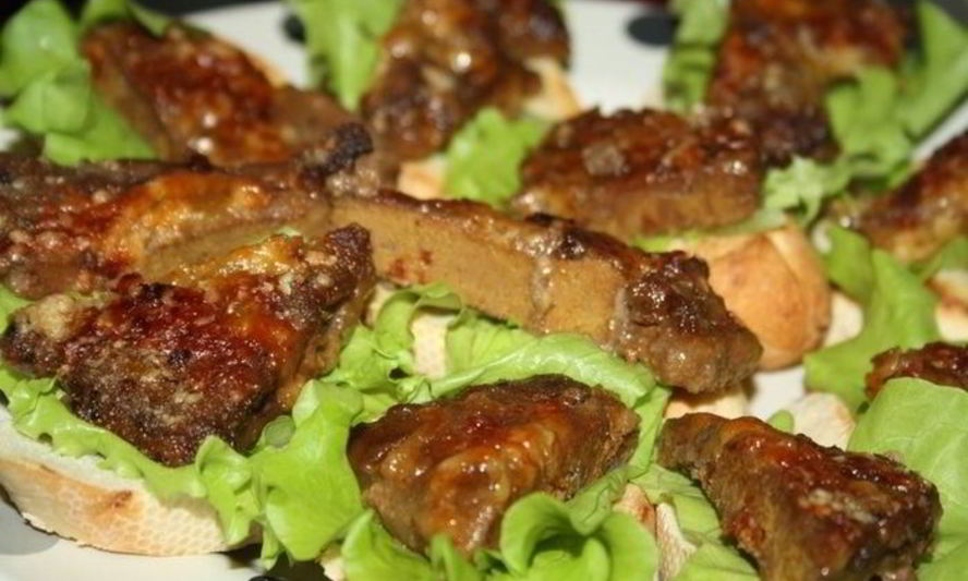 Рецепт бутерброды с глазированной печенью