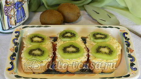 бутерброды с киви и сыром