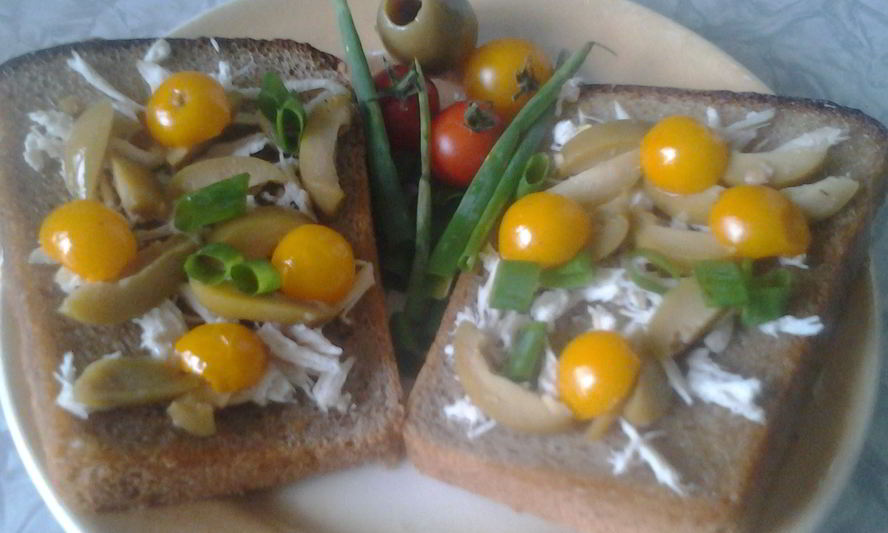 Рецепт бутерброды с курицей и оливками