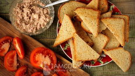 бутерброды с печенью трески