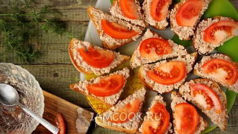 бутерброды с печенью трески