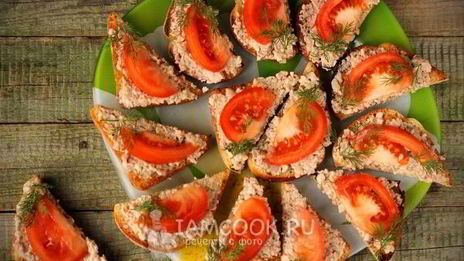 бутерброды с печенью трески