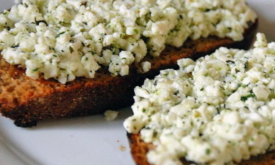 Рецепт бутерброды с творогом и зеленью