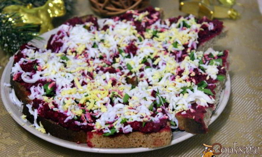 Рецепт бутерброды со свекольно-селедочной намазкой