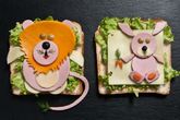 Детские бутерброды Львенок и Зайчонок