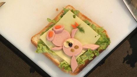 детские бутерброды львенок и зайчонок