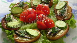 Горячие бутерброды со шпротами