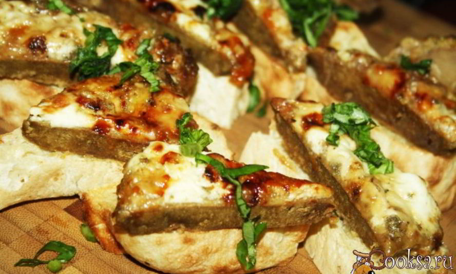 Рецепт пикантные бутерброды с говяжьей печенью