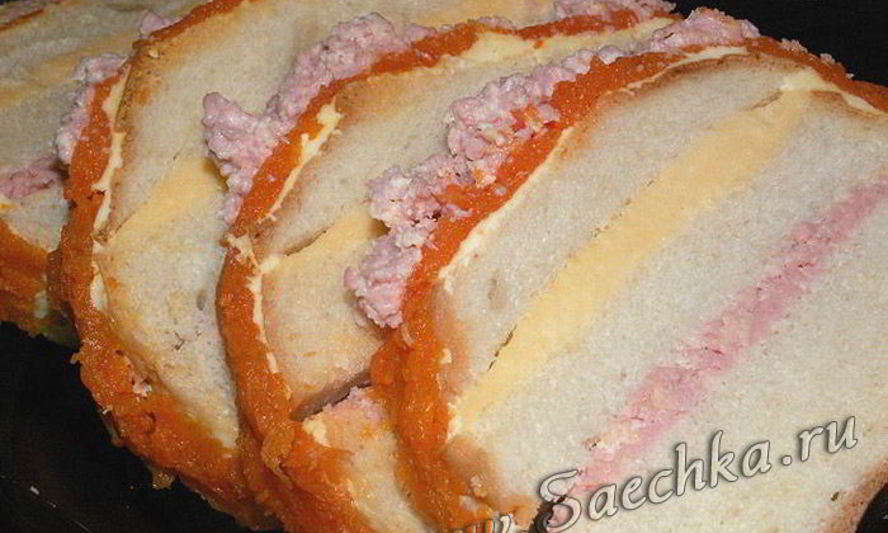 Рецепт полосатые бутерброды