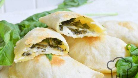 чебуреки с сыром и зеленью