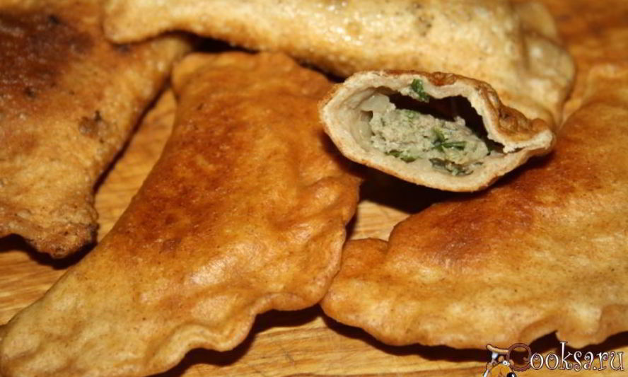 Рецепт цельнозерновые чебуреки с начинкой из говядины и шампиньонов