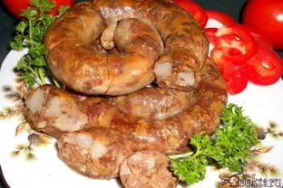 Домашняя колбаса с печенью