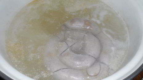 домашняя колбаса с печенью