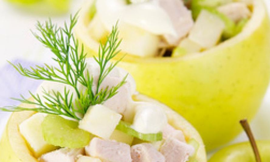 Рецепт фаршированные яблоки с начинкой из курицы, яблок и сельдерея