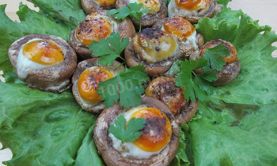 Рецепт фаршированные перепелиными яйцами грибы