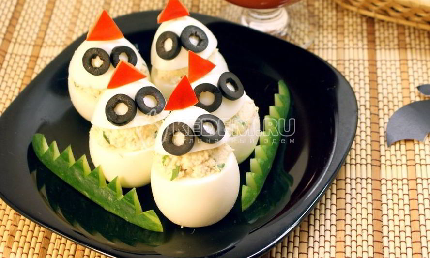 Рецепт фаршированные яйца привидения