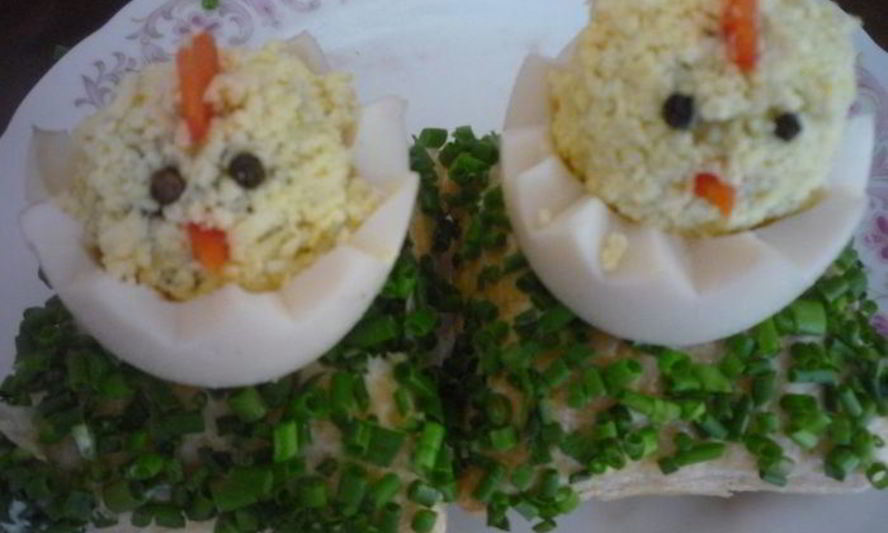 Рецепт фаршированные яйца цыплята