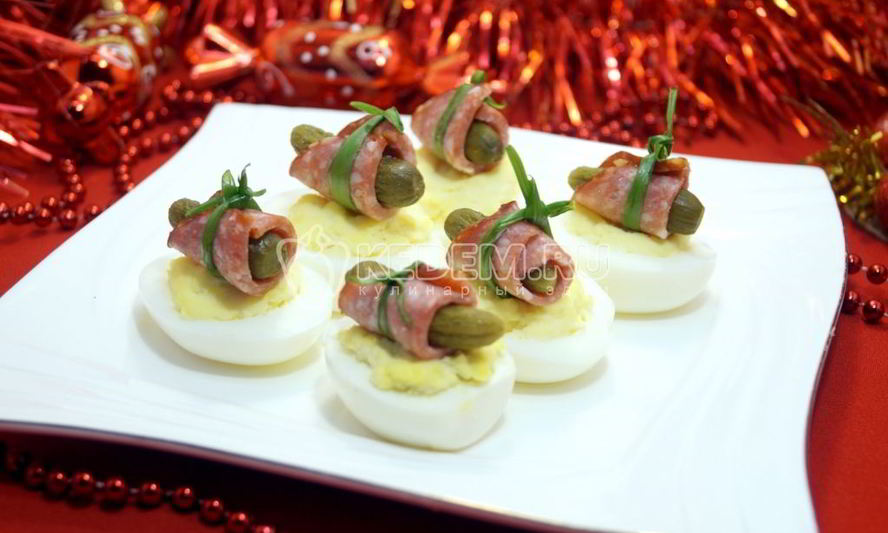 Рецепт фаршированные яйца зимняя закуска
