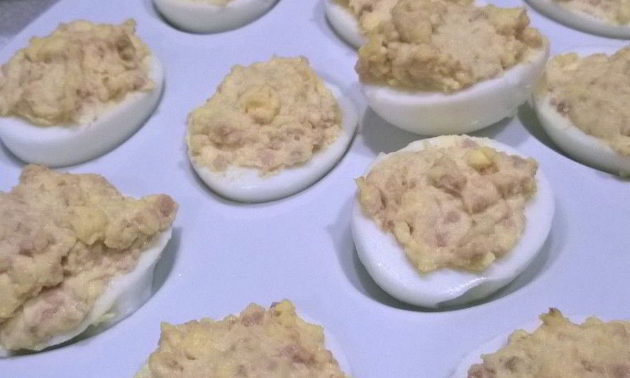 Рецепт яйца фаршированные консервой