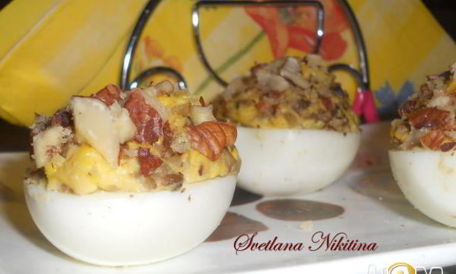 Рецепт яйца фаршированные с грибами