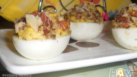 яйца фаршированные с грибами
