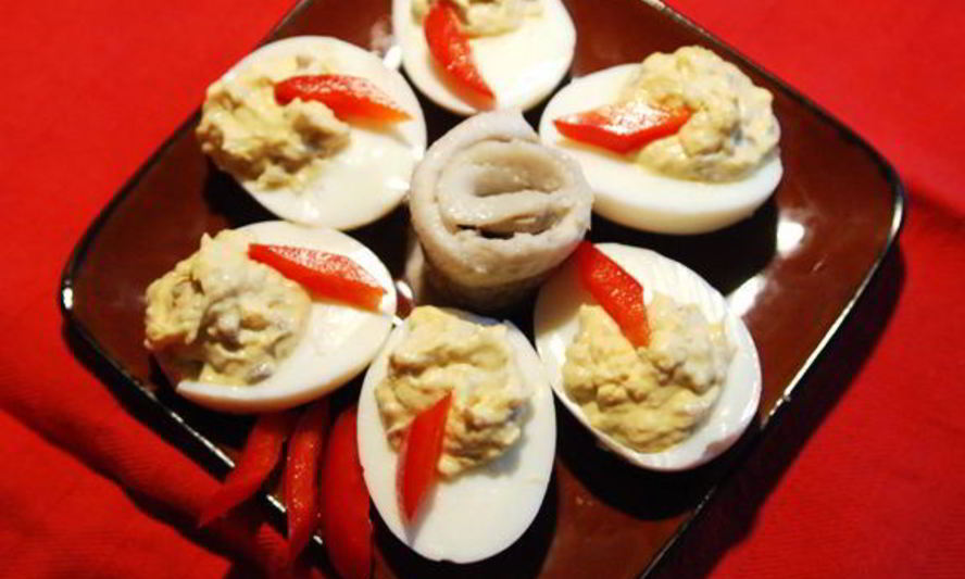 Рецепт яйца, фаршированные селедкой