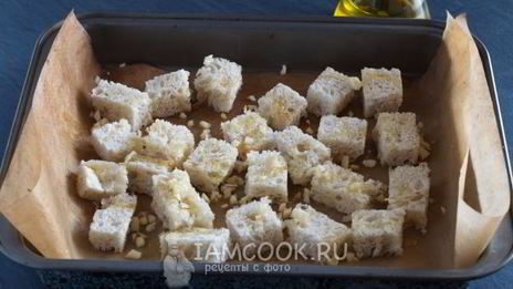 гренки из белого хлеба в духовке