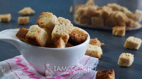 гренки из белого хлеба в духовке