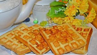 Гренки из хлеба в вафельнице