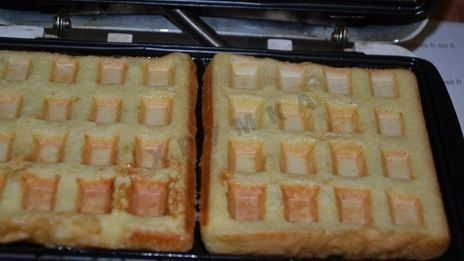 гренки из хлеба в вафельнице