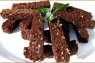 Гренки с чесноком и укропом