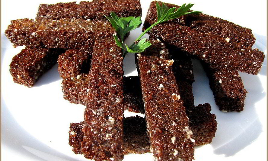 Рецепт гренки с чесноком и укропом
