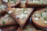Гренки с чесноком на сковороде