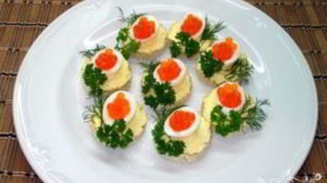 гренки с икрой