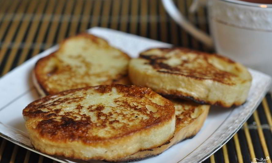 Рецепт гренки с молоком и яйцами