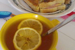 Гренки с сыром и ветчиной