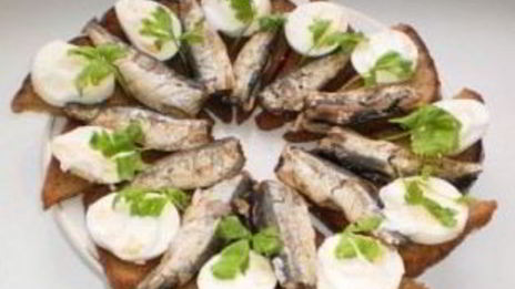 гренки со шпротами