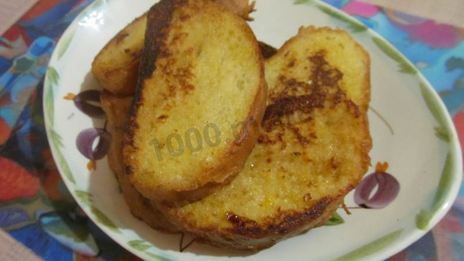 сладкие гренки с яйцом и молоком