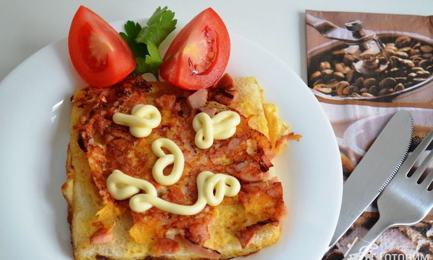 Рецепт яично-беконовые гренки на завтрак