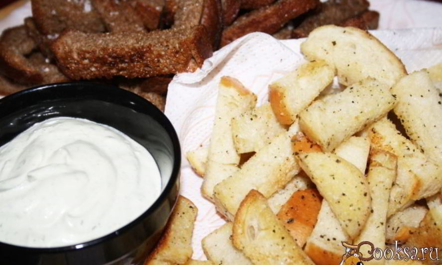 Рецепт закусочные гренки к пиву ин-ян