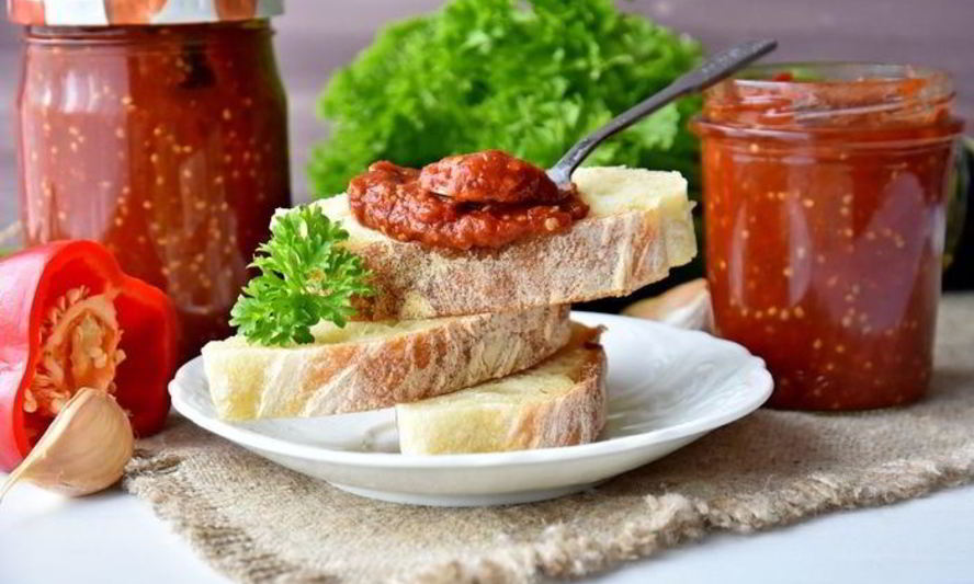 Рецепт айвар-икра из запеченной паприки с баклажанами